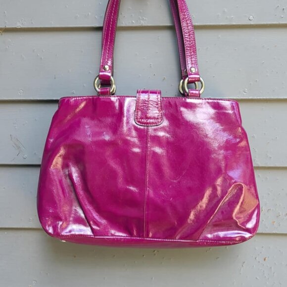 Coach SOHO Plumb Patient Leather Handbag NWOT! - Picture 9 of 13